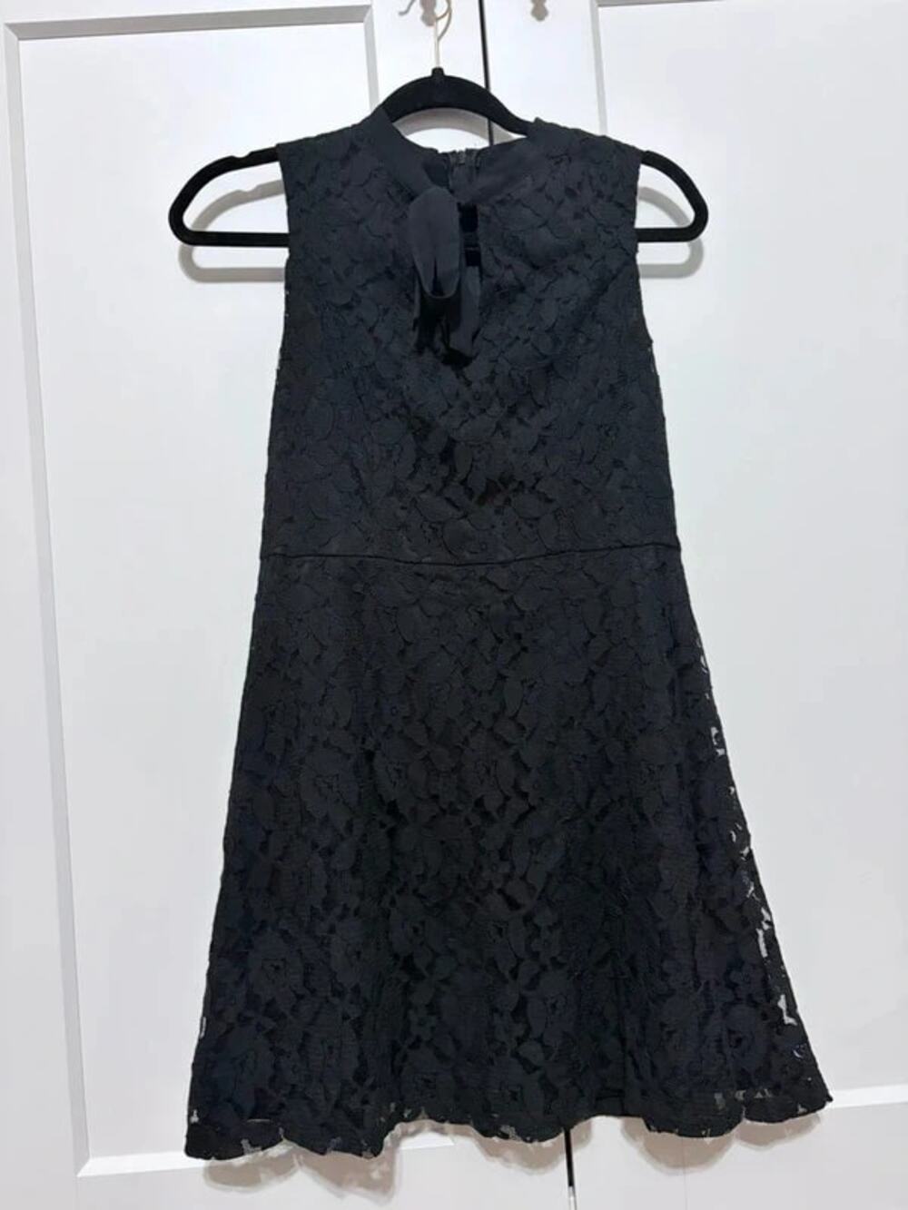 Coquette Whimsigoth Black Lace Mini Dress